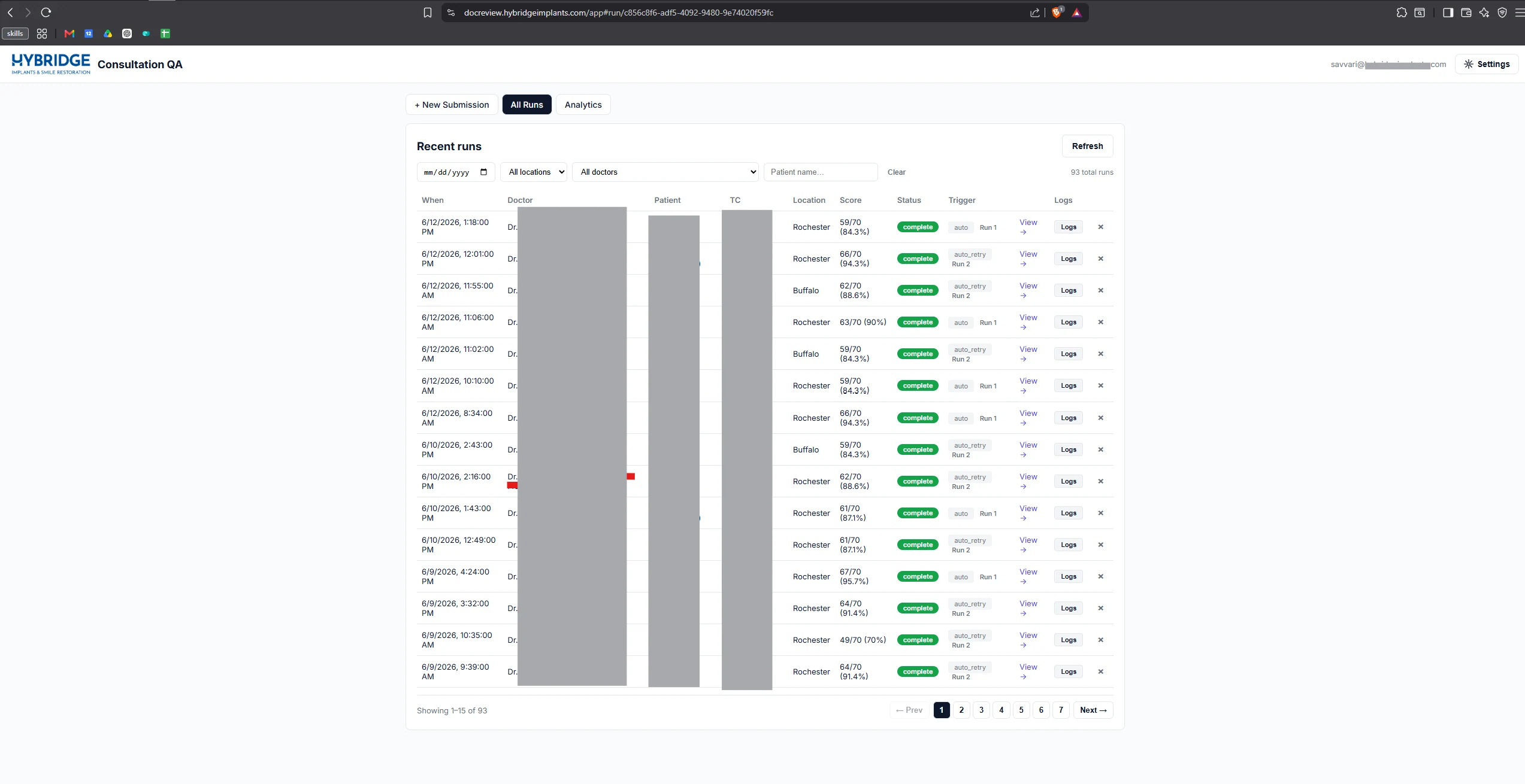 all runs   pipeline view